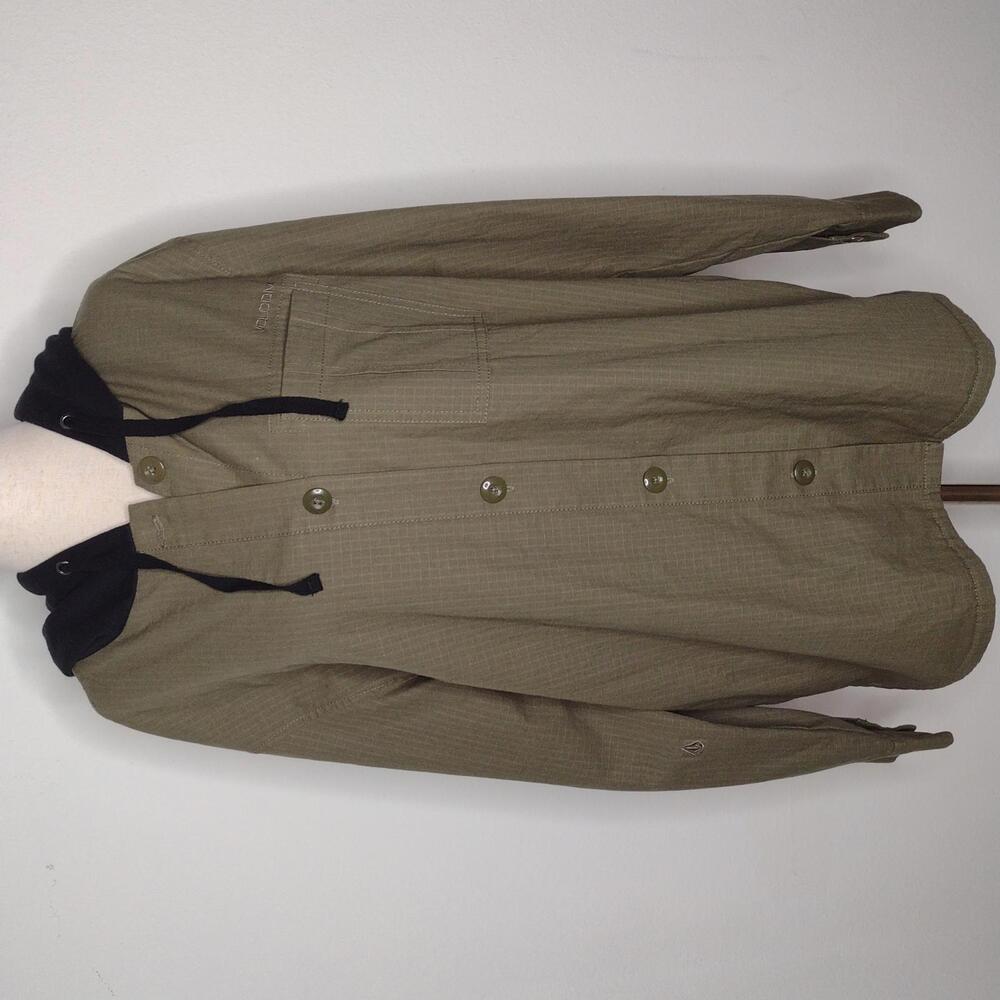 NWOT Volcom Women's Green/Black/Hooded Jacket Size S(4/6)